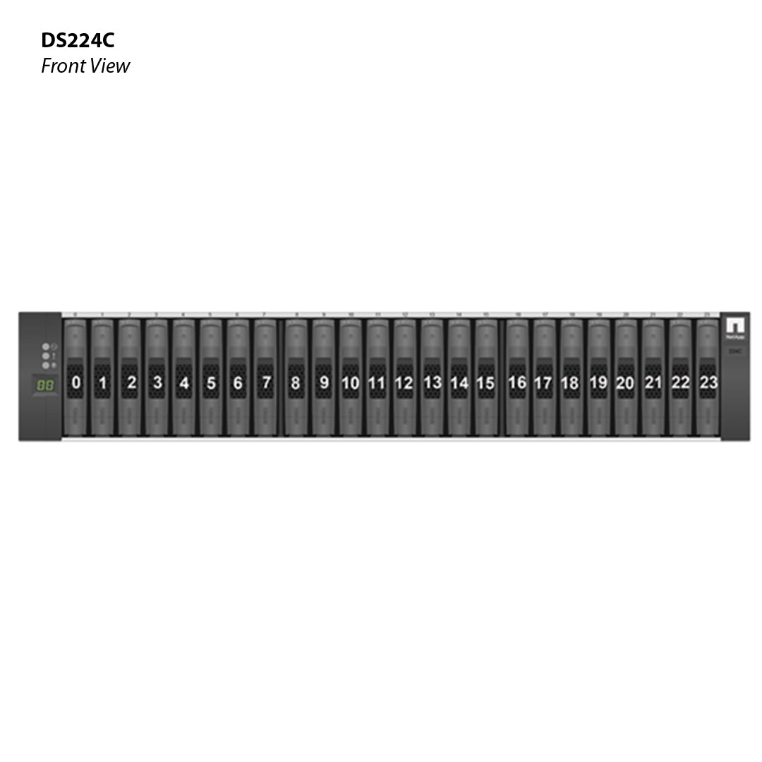 NetApp DS224C Expansion Shelf (DS224C-SL6X18F-24M-N-C) 18x 15.3TB SSD X670A + 6x 960GB SSD X371A