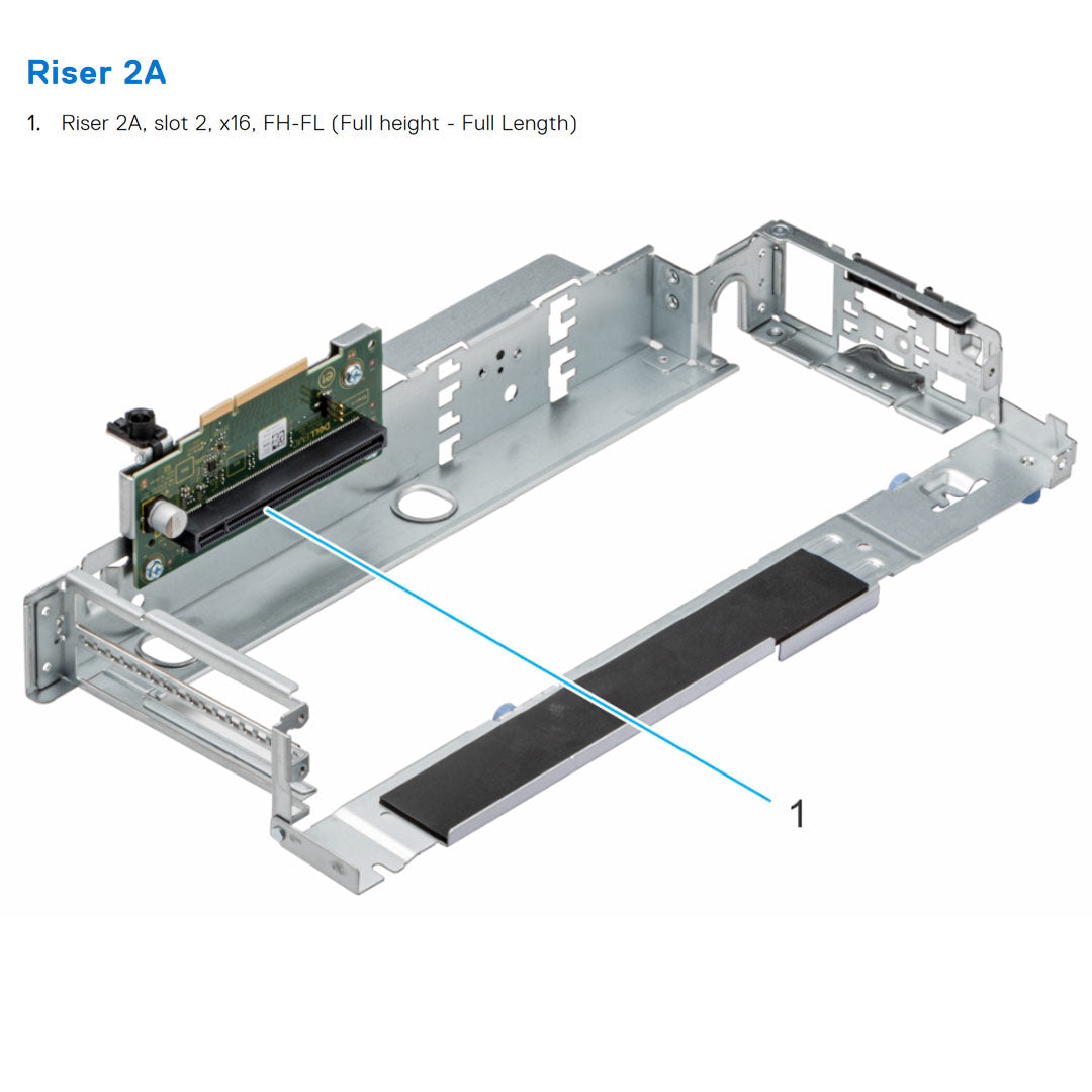 Dell PowerEdge XR12 Riser Configuration 0 - R1B+R2A+R3A