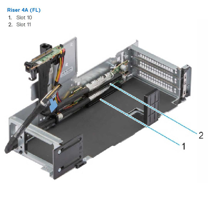Dell PowerEdge R960 Riser Config3. 2 x16 LP + 2 x16 FH + 4 x16 DW - ECS