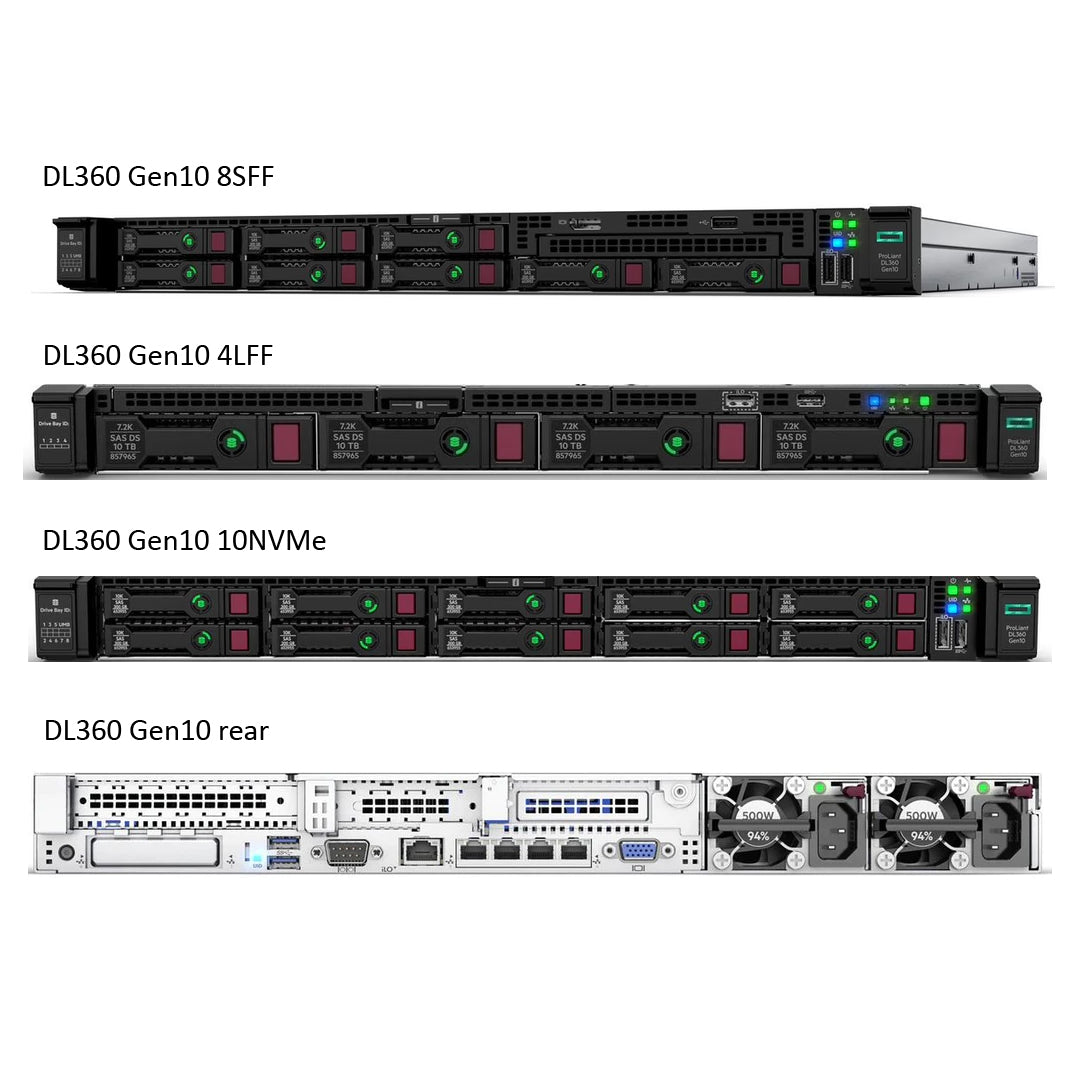 HPE ProLiant DL360 Gen10 Performance Rack Server 5118 2.3GHz 12C 105W 2P 32G-2R P408i-a 8SFF 2x800W | 867963-B21