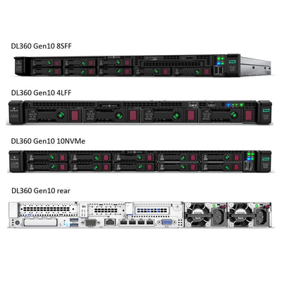 HPE ProLiant DL360 Gen10 Base Server 4114 2.2GHz 10C 85W 1P 16G-2R P408i-a 8SFF 1x500W | 867962-B21