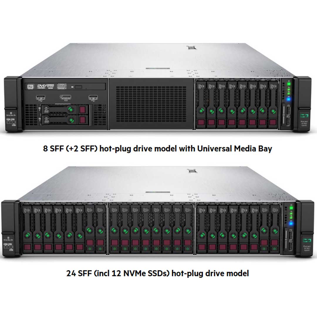 HPE ProLiant DL560 Gen10 Entry Server 5220 2.2GHz 18C 2P 64GB-R P408i-a 8SFF 1600W RPS | P21271-B21