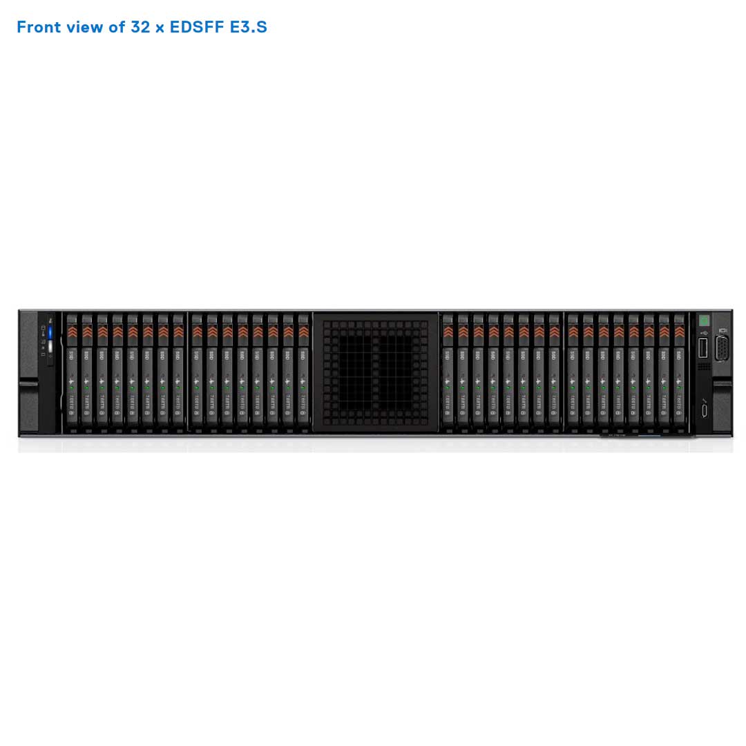 Dell PowerEdge R7615 Rack Server Chassis (32x EDSFF)