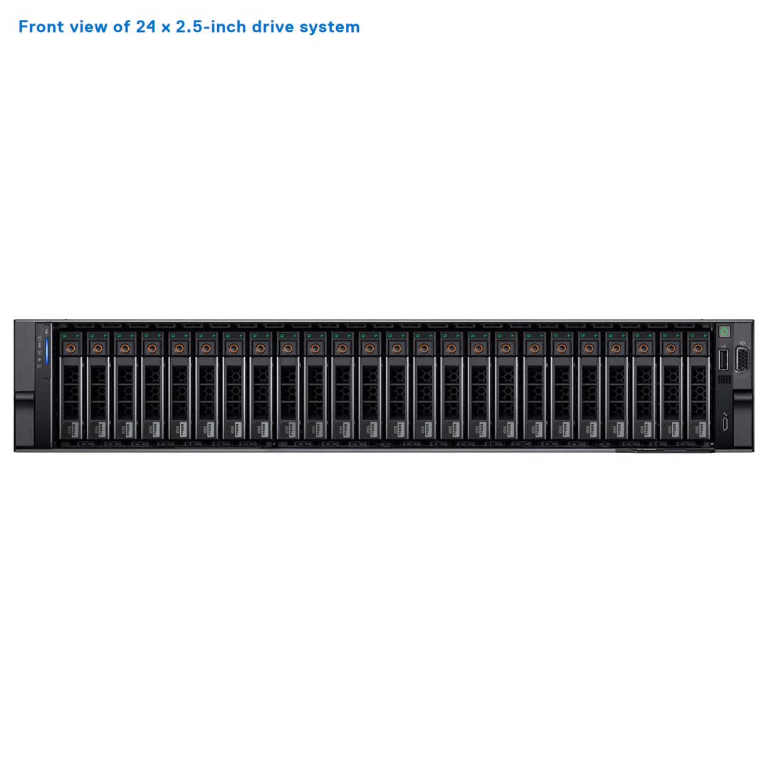 Dell PowerEdge R7615 Rack Server Chassis (24x NVMe SSD)