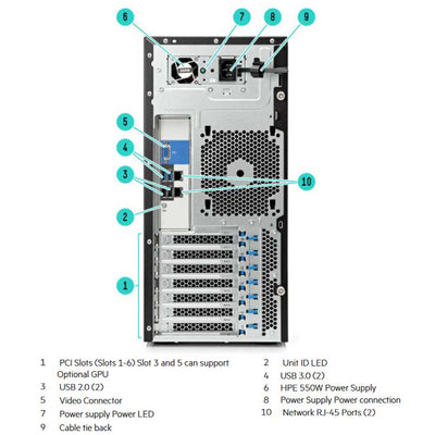 HPE ProLiant ML150 Gen9 E5-2603v4 8GBR B140i NHP 4LFF SATA 550W Entry Server | 834606-B21