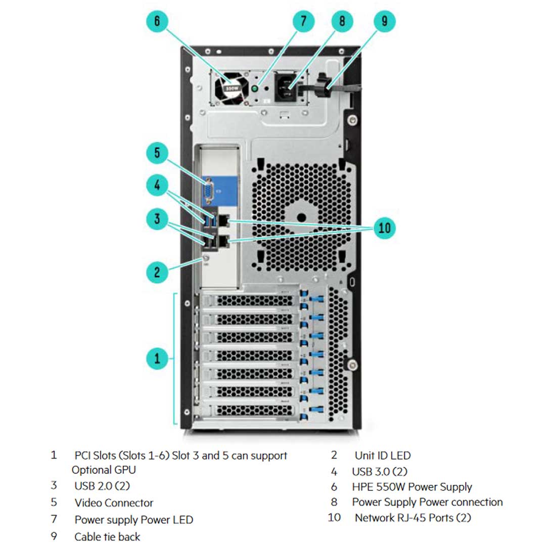HPE ProLiant ML150 Gen9 E5-2620v4 16GB-R H240 Hot Plug 8SFF SAS 900W Performance Server | 834608-B21