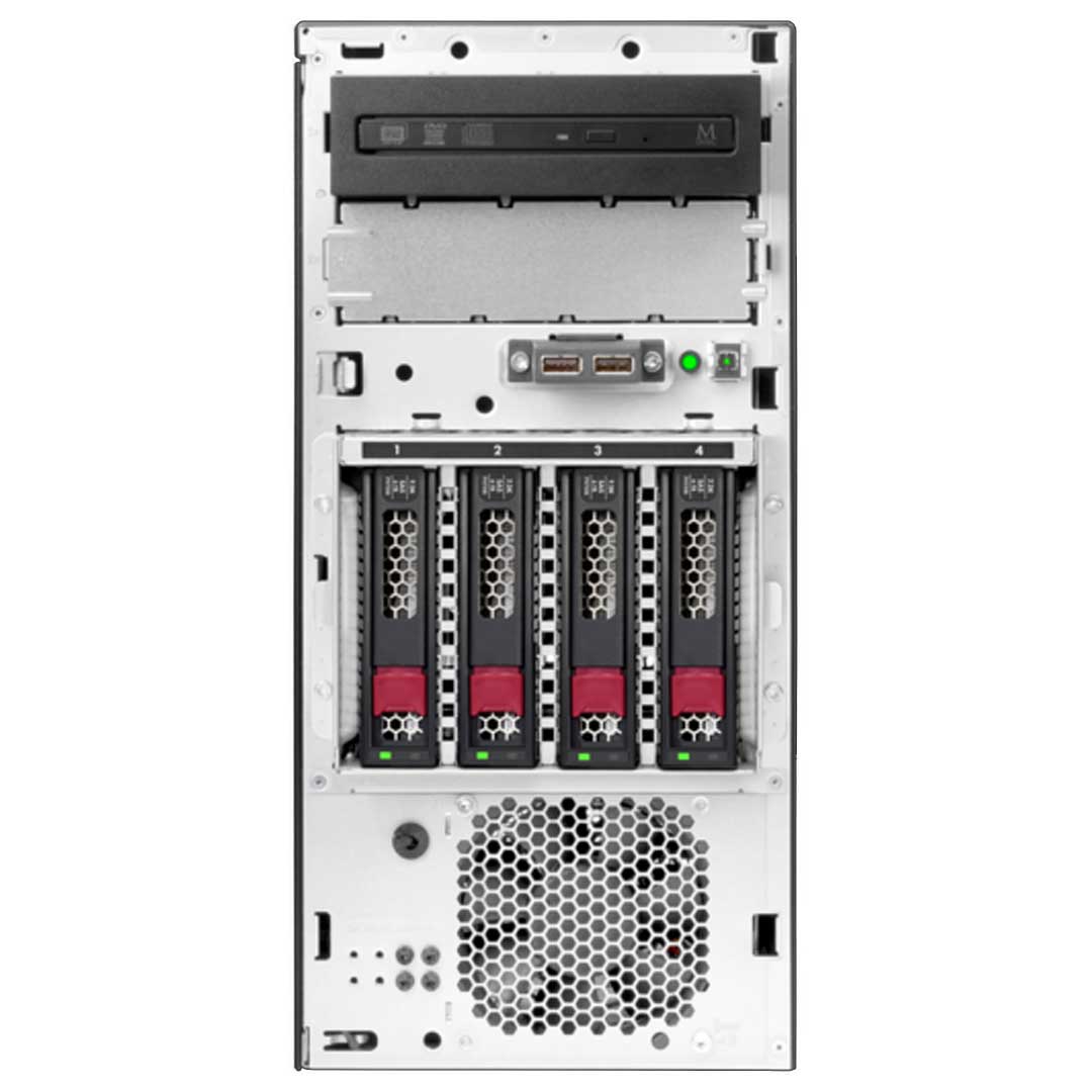 HPE ProLiant ML30 Gen9 E3-1220v6 1P 8GB-U B140i 4LFF HP SATA 350W PS Performance Server | P03705-B21