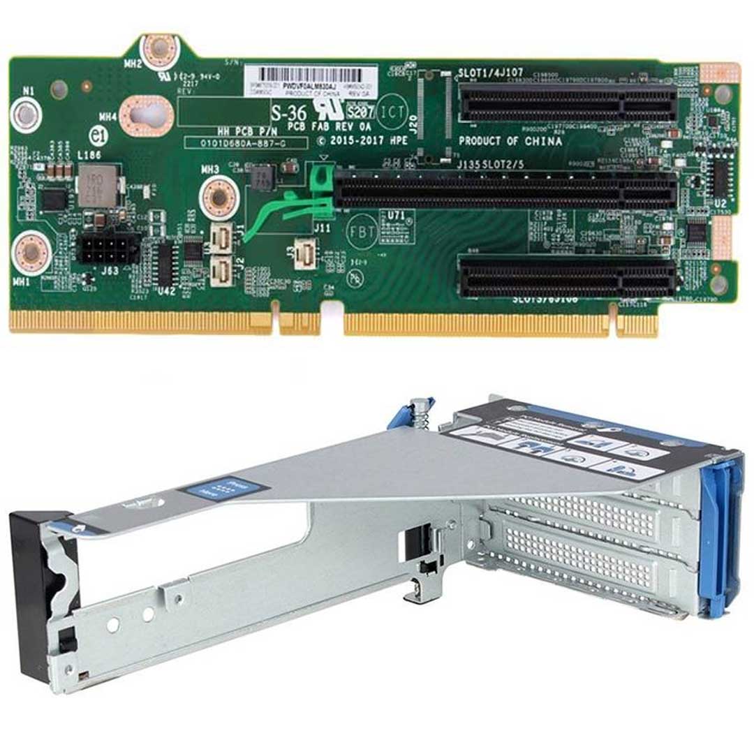 HPE DL38X Gen10 x16/x16/x16 Secondary GPU FIO Riser Kit | P14373-B21