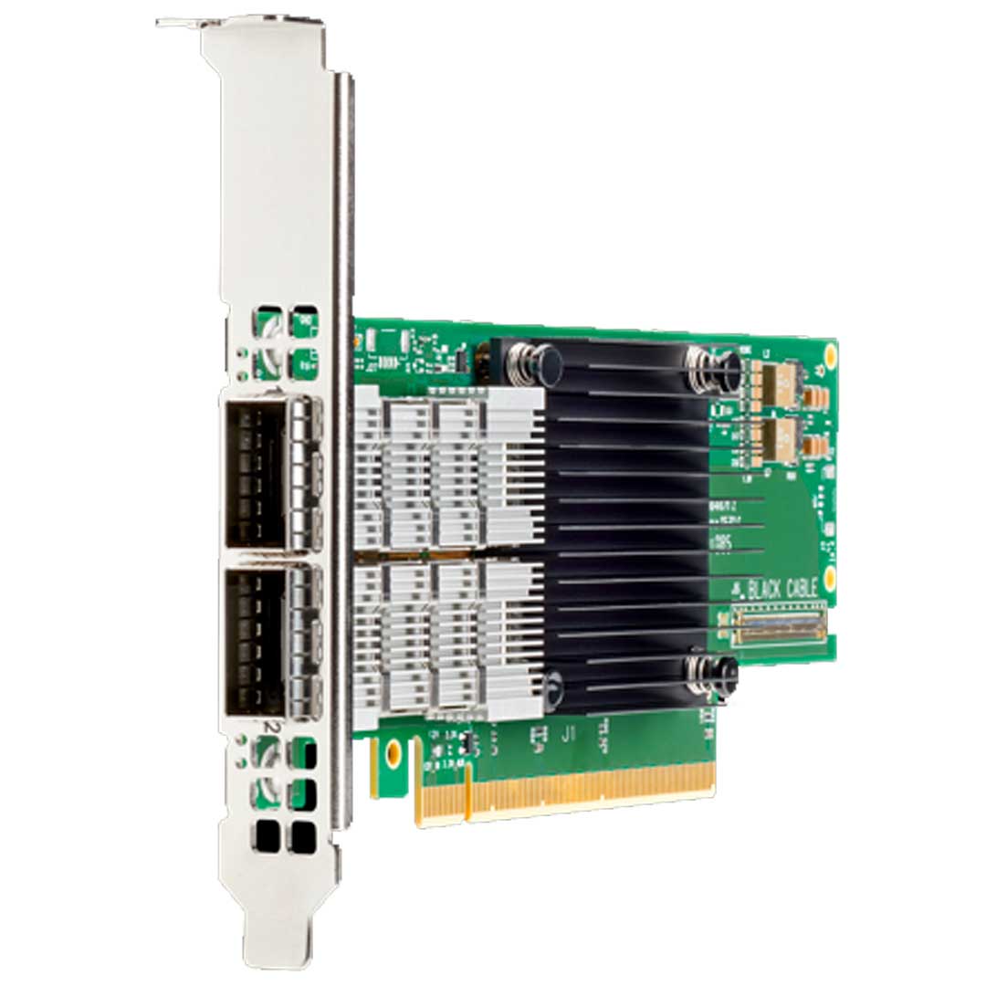 HPE InfiniBand HDR/Ethernet 200Gb 2-port QSFP56 PCIe4 x16 MCX653106A-HDAT Adapter | P31324-B21