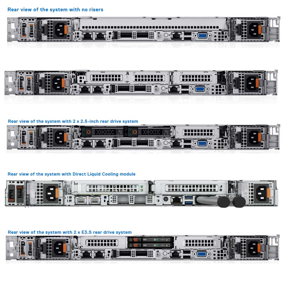Dell PowerEdge R6615 14EDSFF Rack Server Chassis