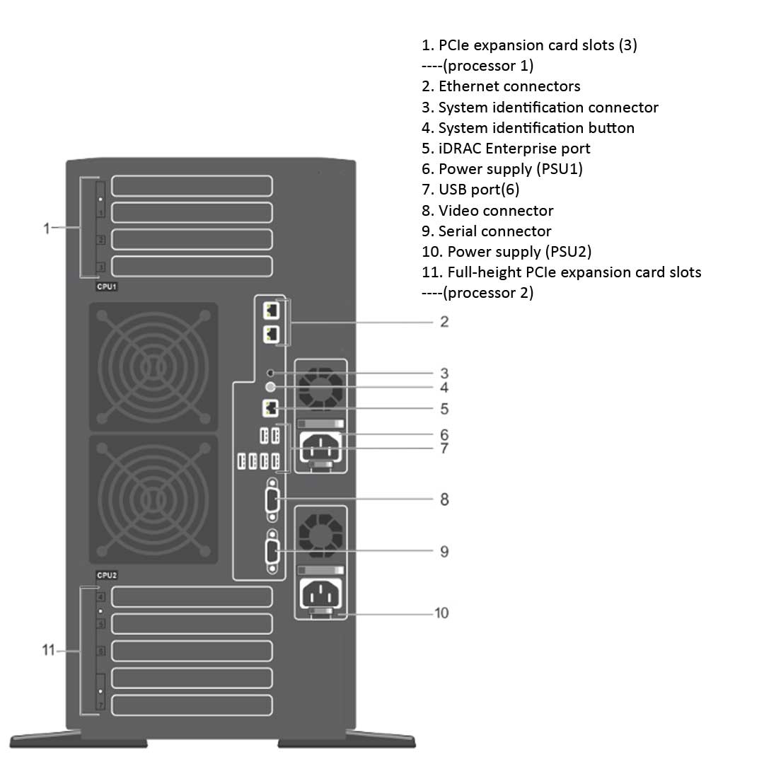 Dell PowerEdge T630 Tower Server Chassis (8x3.5")