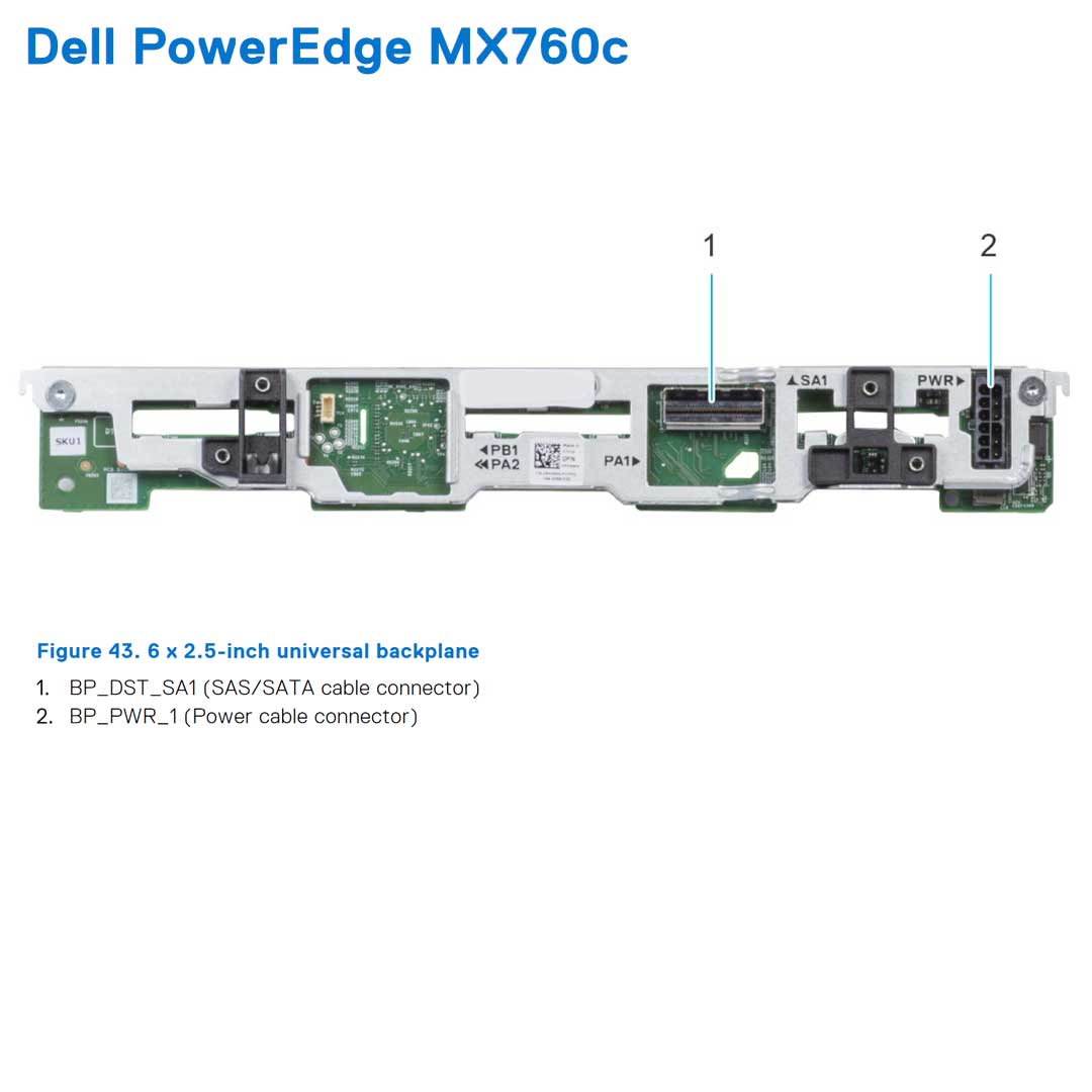 Dell PowerEdge MX760c 6x2.5" Universal Compute Sled Chassis