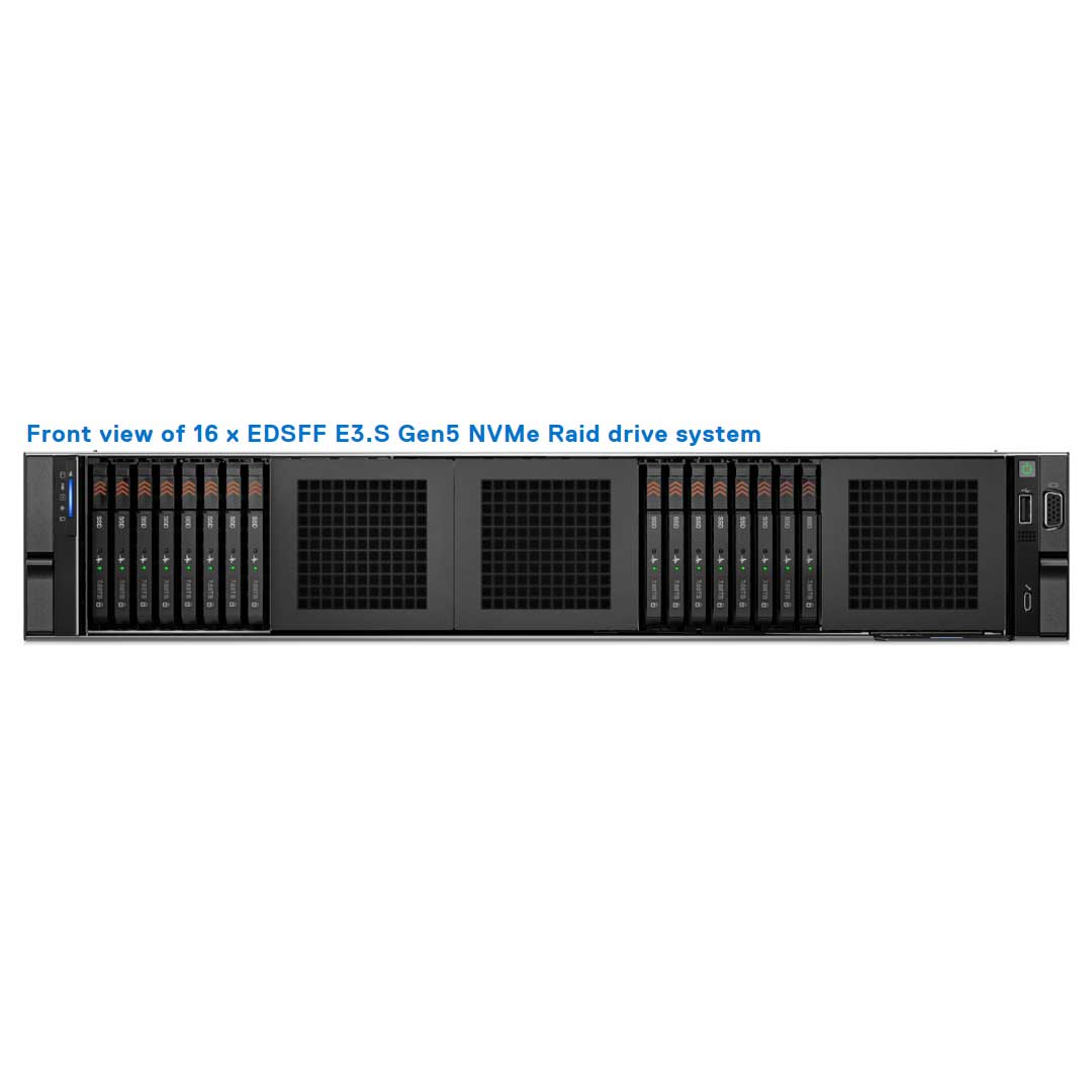 Dell PowerEdge R760 Rack Server Chassis (16x 2.5" EDSFF E3.S)