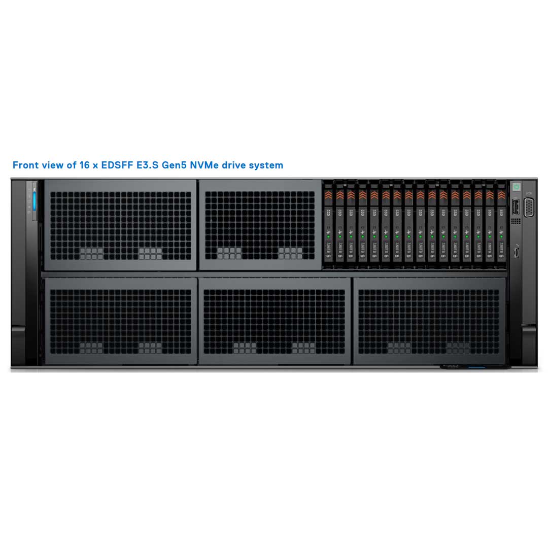 Dell PowerEdge R960 16 EDSFF E3.S NVME SSD Rack Server Chassis