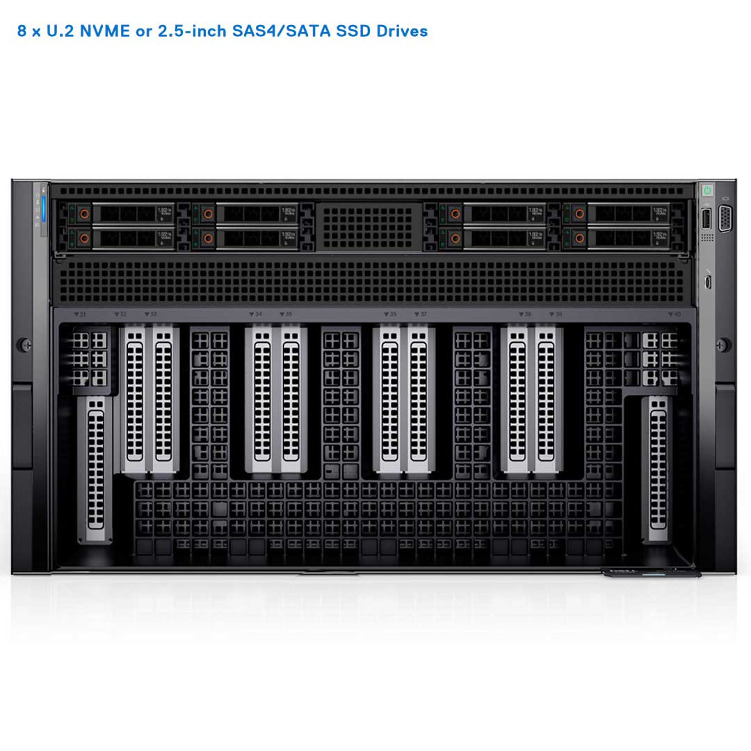 Dell PowerEdge XE9680 8 SATA/SAS/NVMe Rack Server Chassis