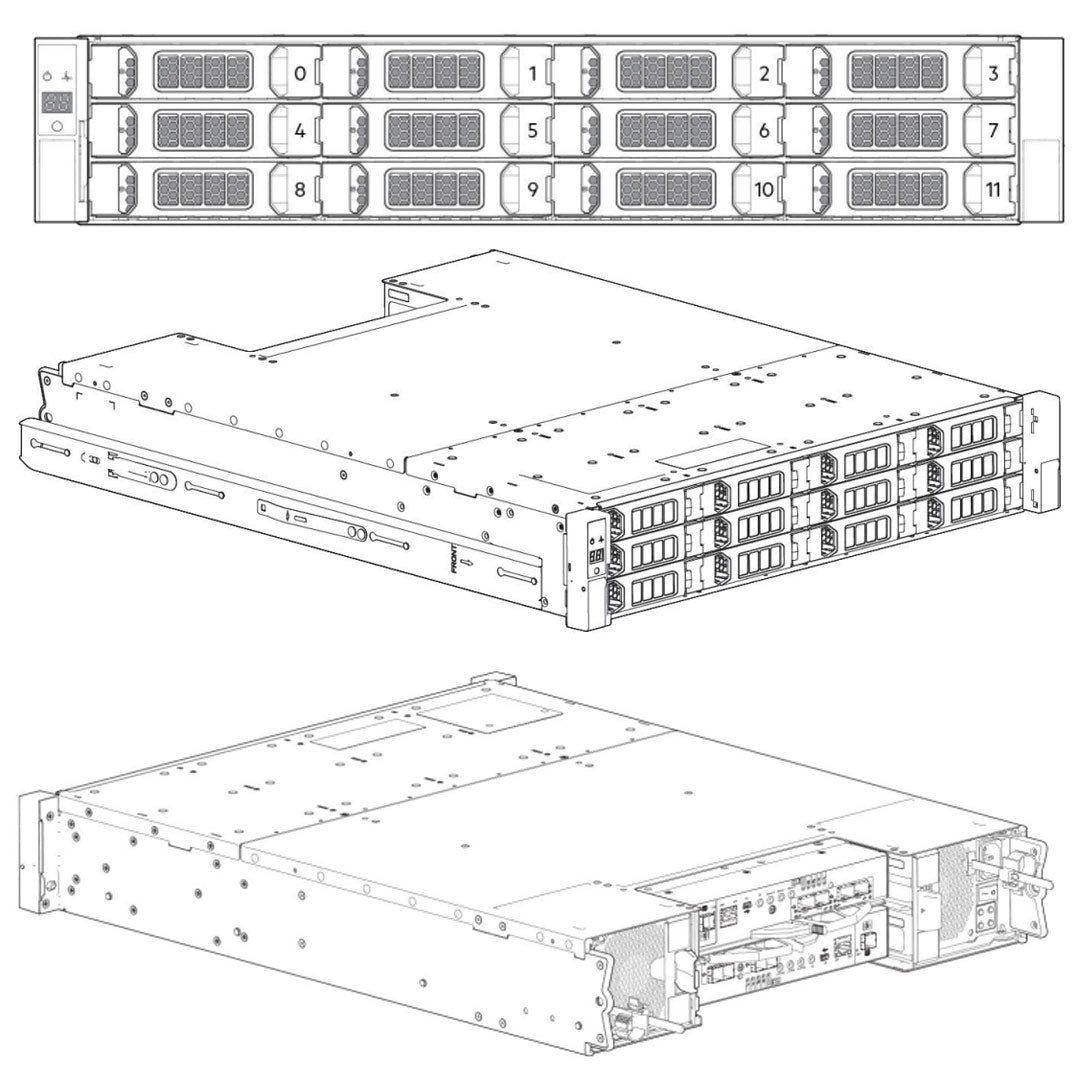 Dell PowerVault ME412 12x3.5" SAN Expansion Storage Array CTO