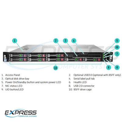 HPE ProLiant DL160 Gen9 E5-2603v4 1P 8GB-R B140i 4LFF 550W PS Entry Server | 830570-B21