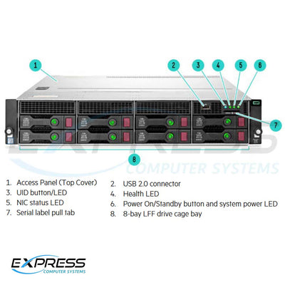 HPE ProLiant DL80 Gen9 E5-2603v4 4GB-R B140i 4LFF Non-hot Plug 550W PS Entry Server | 830013-B21