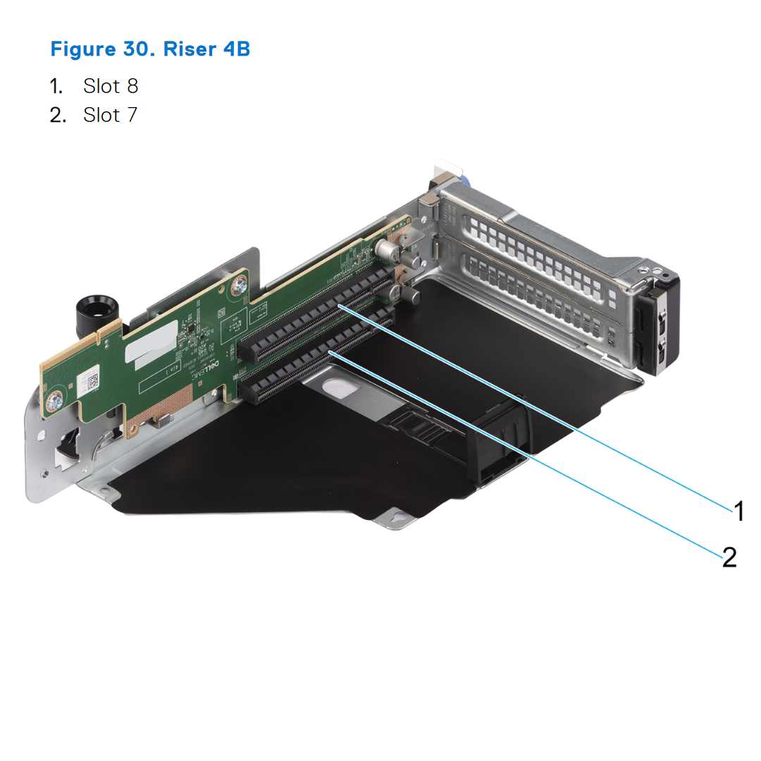 R760 Riser Config 1. 6 x8 FH + 2 x16 LP