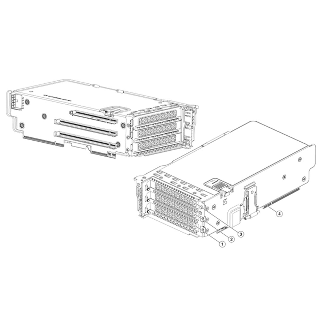HPE ProLiant DL380 Gen11 2U x8/x16/x8 Secondary Riser Kit | P48802-B21 ...