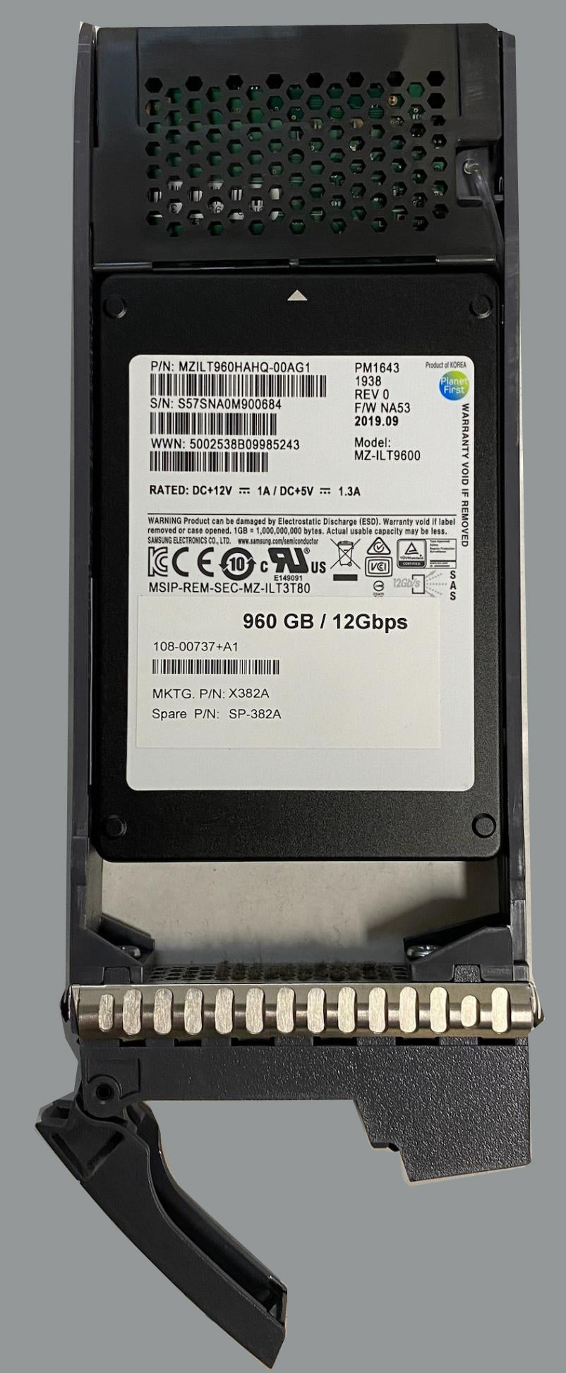 X382A | NetApp 2.5" 960GB 12Gb/s SSD Drive  (119-00400)