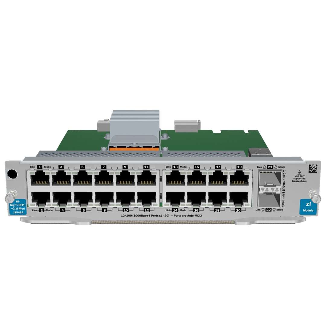 HPE J9548A 20-port Gig-T/2-port 10 GbE SFP+ v2 zl module