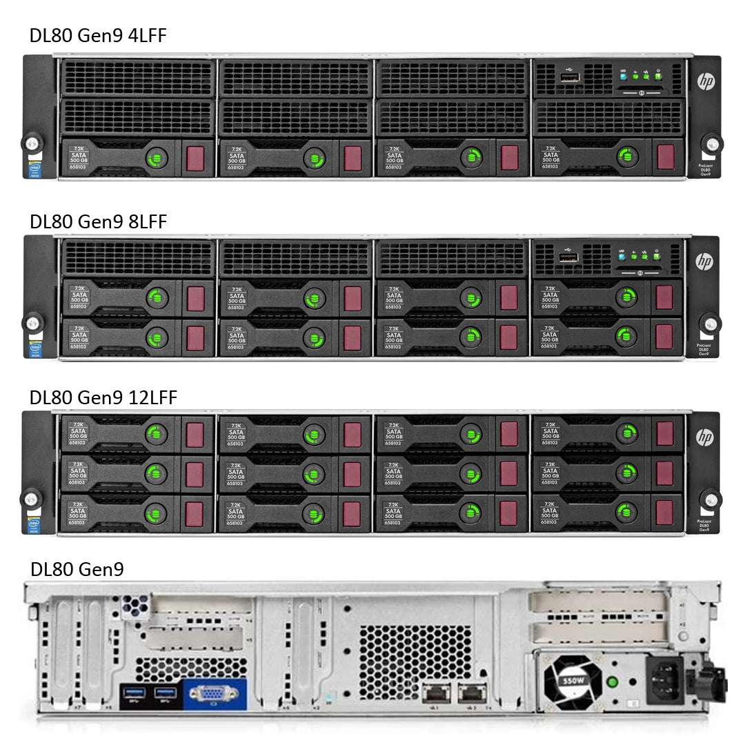 Refurbished HPE ProLiant DL80 Gen9 Configure to Order Rack Server