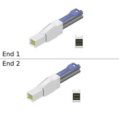 NetApp X66041A - 2m Data Cable with Plug MiniSAS HD/MiniSAS HD | miniSAS HD/miniSAS HD, AOC,