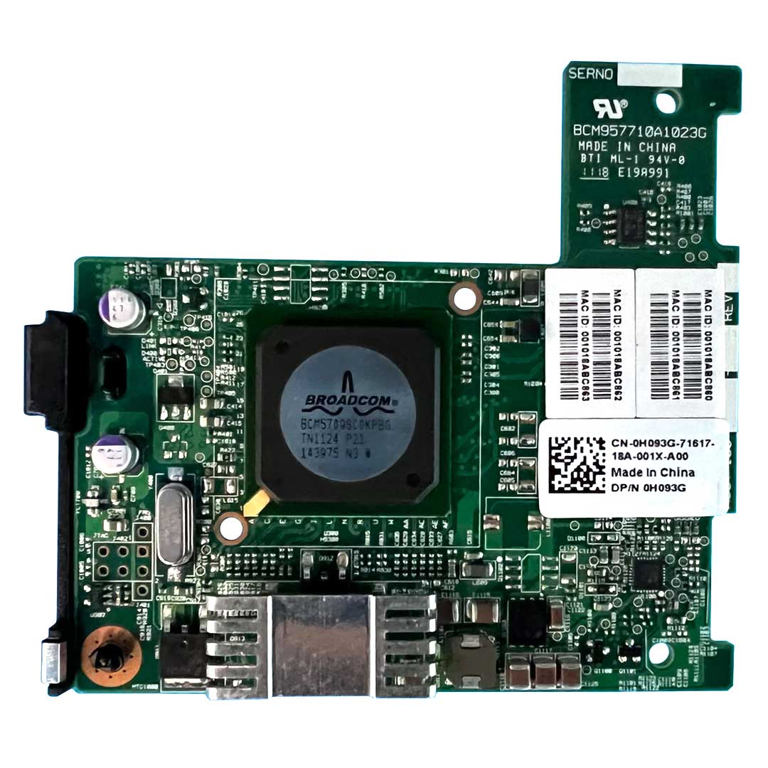 Dell Broadcom 5709s Dual Port 1GB PCI-e NIC Adapter, Mezzanine | H093G