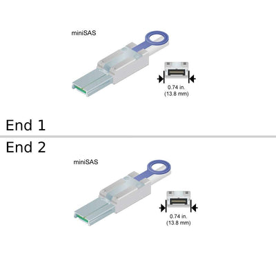 NetApp X-20004-00-R6 - 1m Data Cable with Plug miniSAS/miniSAS | miniSAS,