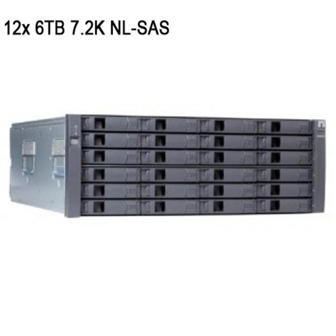 NetApp DS4246 Disk Shelf with 12x 6TB 7.2K nl-sas (X316A-R6)