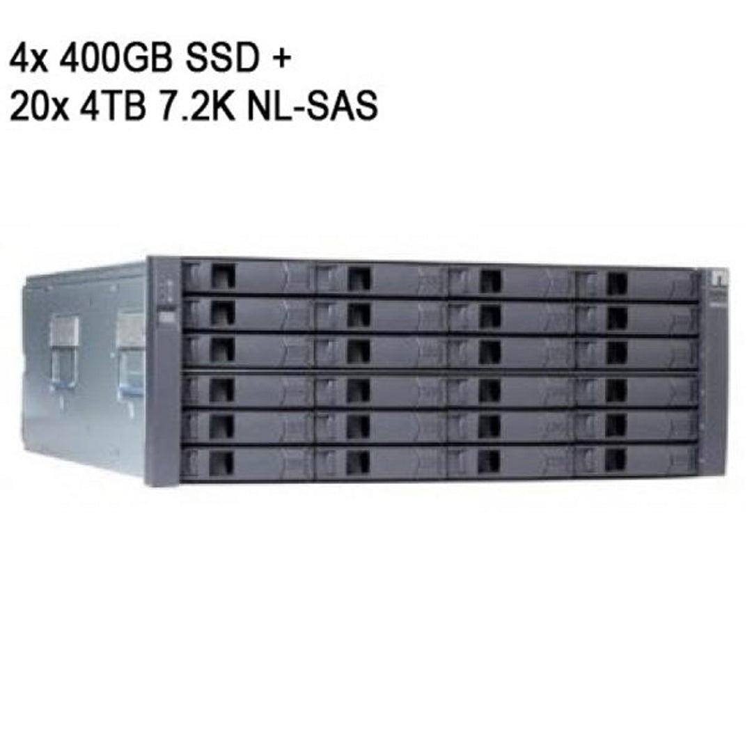NetApp DS4246 Disk Shelf with 4x 400GB SSD (X575A-R6) + 20x 4TB 7.2K nl-sas (X477A-R6)