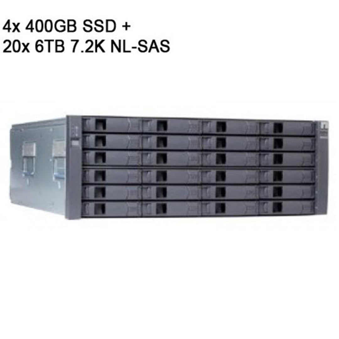 NetApp DS4246 Disk Shelf with 4x 400GB SSD (X575A-R6) + 20x 6TB 7.2K nl-sas (X316A-R6)