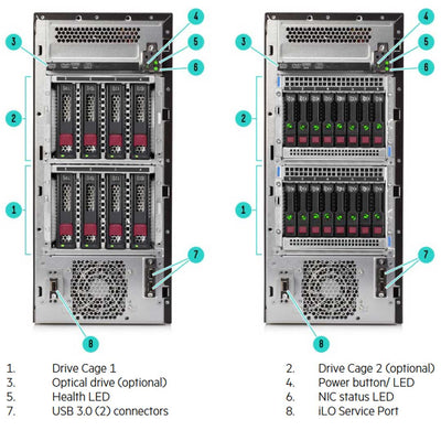 HPE ProLiant ML110 Gen10 4 LFF Non-Hot-Plug Server Chassis | 872305-B21