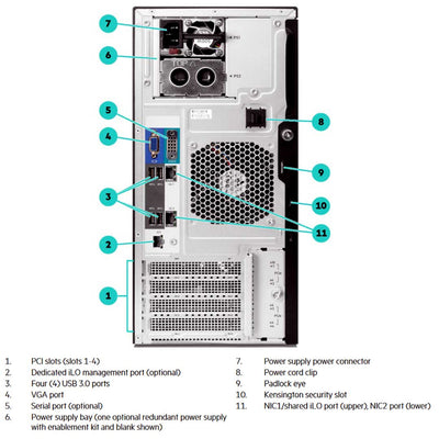 HPE ProLiant ML30 Gen10 4 LFF Non Hot Plug Server Chassis | P06760-B21