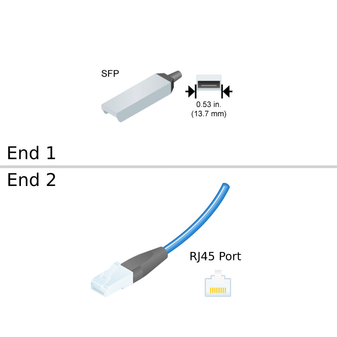 NetApp X6568-R6 -  Data Cable with Plug SFP/RJ45 | XCVR, SFP, Cu, 1Gb, RJ45