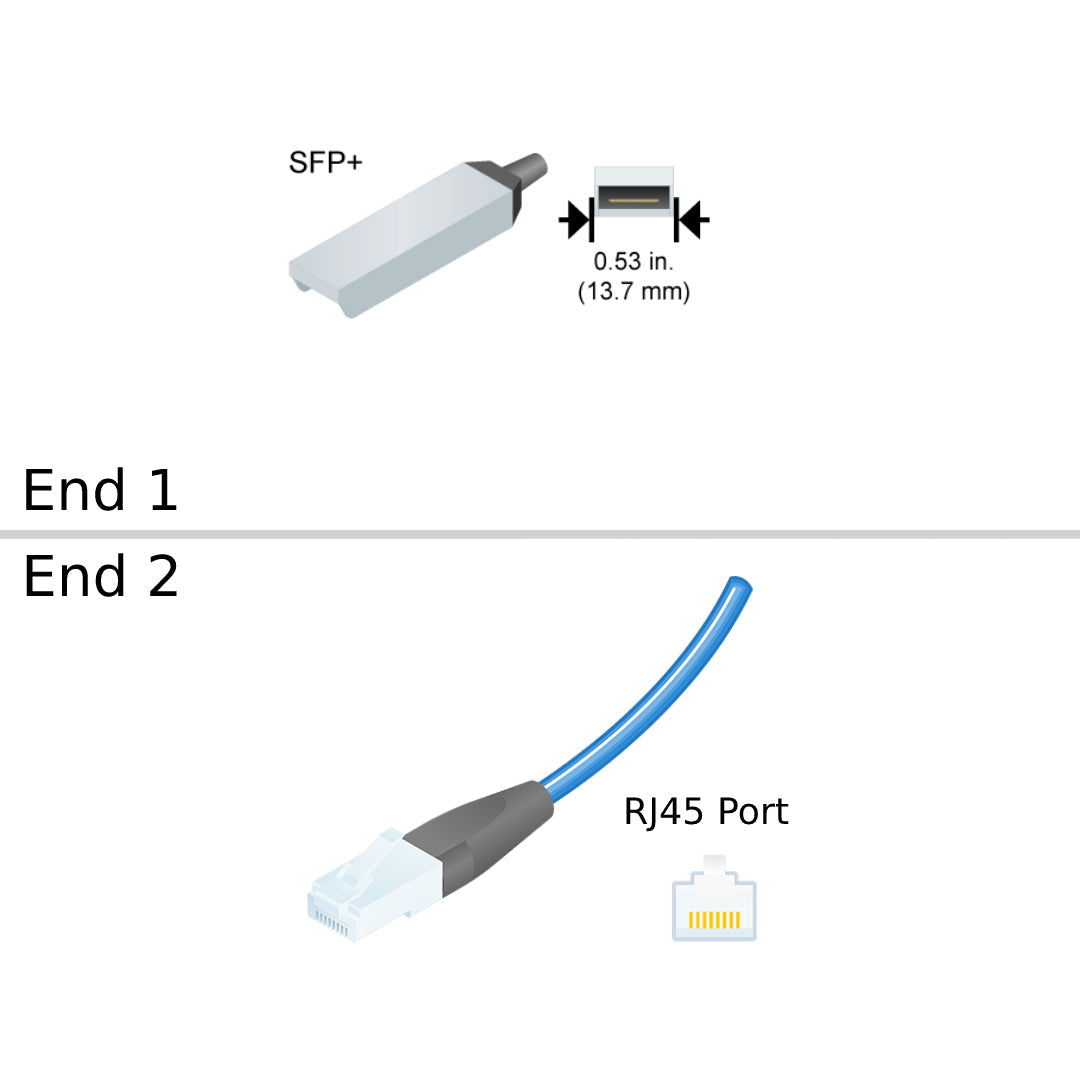 NetApp X-000190-R5 -  Data Cable with Plug SFP+/RJ45 | SFP, Brocade 1GbE Copper RJ-45