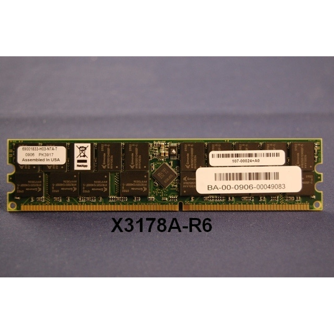 NetApp X3178A-R6 2GB ECC DIMM Memory (107-00024)