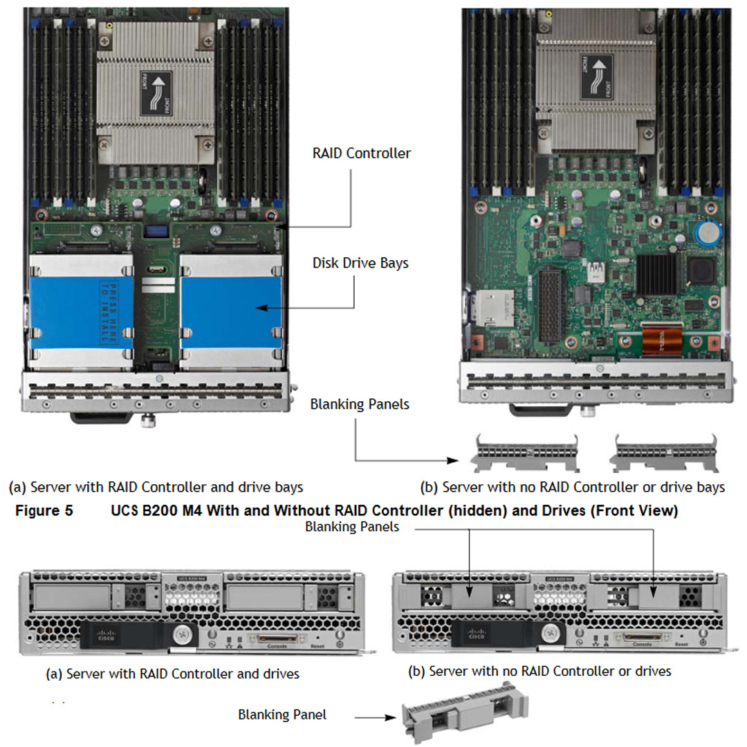 Cisco UCS B200 B-Series M4 2x 2.5" SFF CPU v4 Blade Server CTO