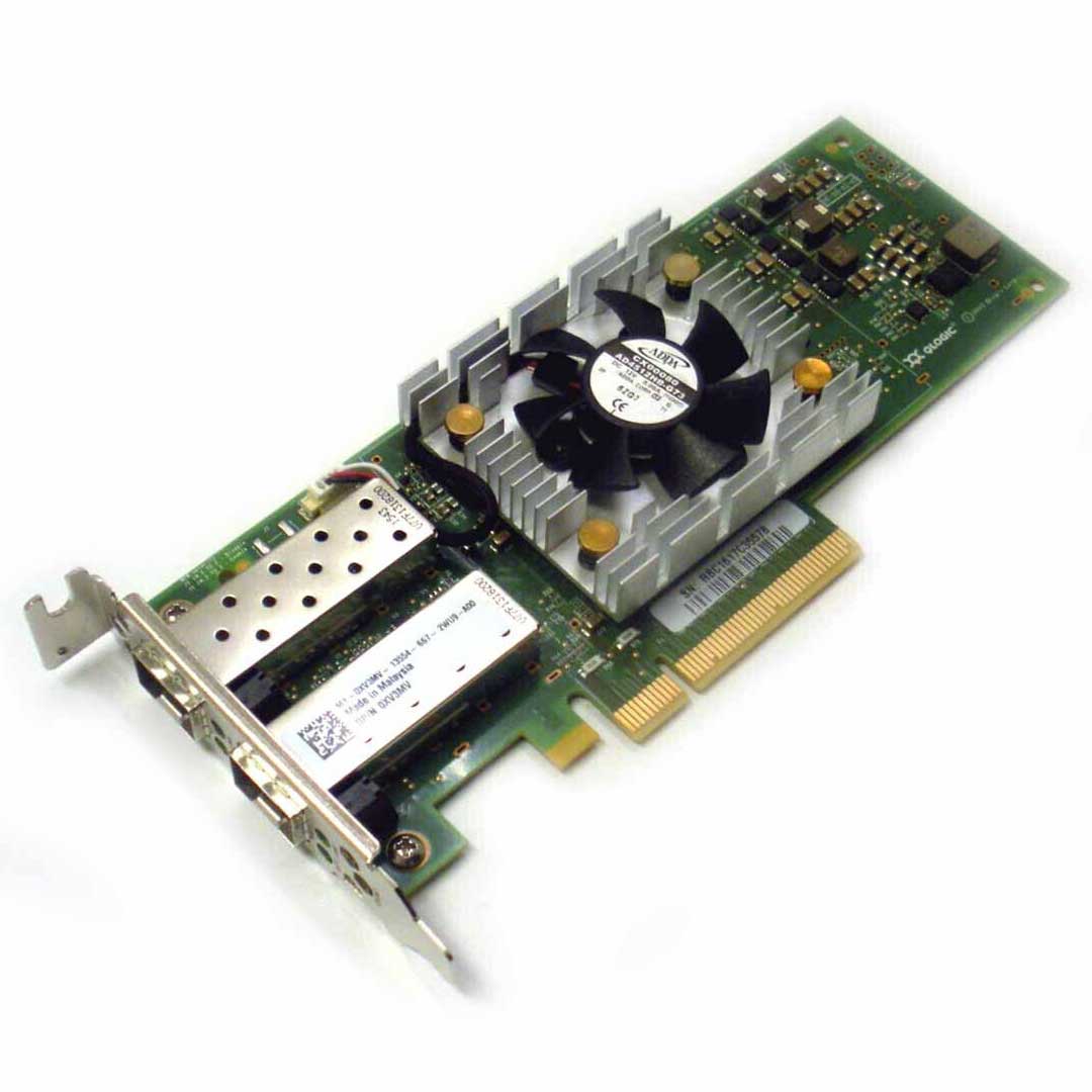Dell Qlogic QL45252 25GB 2-Ports SFP+ x8 PCIe 3.0 Low Profile | XV3MV