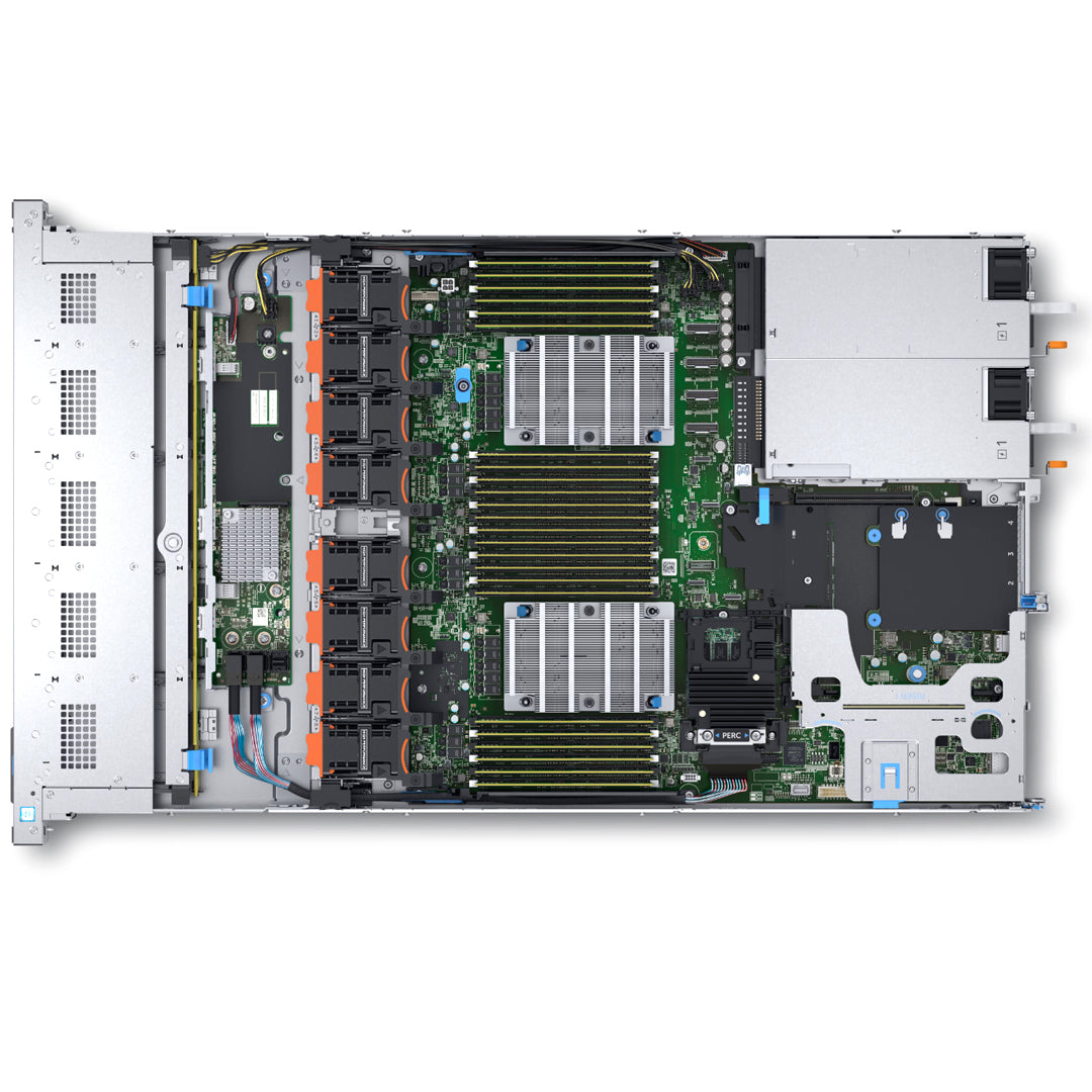 Refurbished Dell EMC PowerEdge R640 CTO Rack Server chassis open