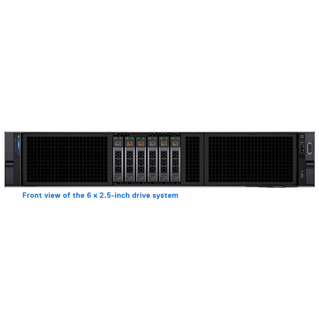 Dell PowerEdge R750xa 6x2.5" NVMe Direct Attached Storage Rack Server Chassis